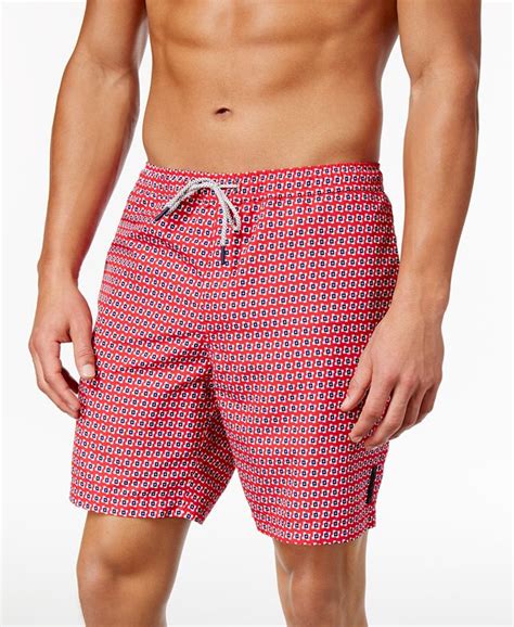 Michael Kors Men's Geometric Swim Trunks 